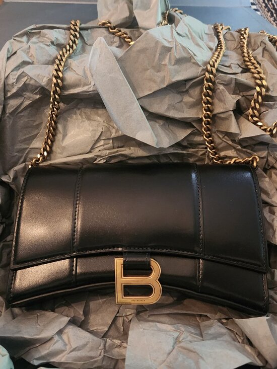 Balenciaga Handbags - Balenciaga Hourglass Chain Purse - Black - with Box